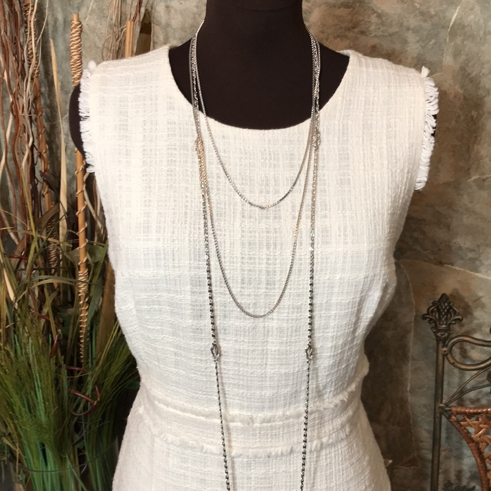 J.Crew 🌹  stunning creamy white tweed dress - Picture 2 of 16